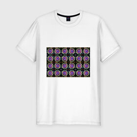 Мужская футболка премиум с принтом Мыльные пузыри в Тюмени, 92% хлопок, 8% лайкра | приталенный силуэт, круглый вырез ворота, длина до линии бедра, короткий рукав | пузыри | текстура 