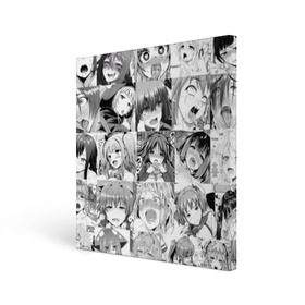 Холст квадратный с принтом Faces from Hentai в Тюмени, 100% ПВХ |  | ahegao | anime | kodome | manga | senpai | аниме | анимэ | ахегао | кодоме | манга | меха | сенпай | юри | яой