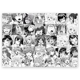 Поздравительная открытка с принтом Японская анимация в Тюмени, 100% бумага | плотность бумаги 280 г/м2, матовая, на обратной стороне линовка и место для марки
 | ahegao | anime | kodome | manga | senpai | аниме | анимэ | ахегао | кодоме | манга | меха | сенпай | юри | яой
