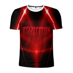 Мужская футболка 3D спортивная с принтом Led Zeppelin в Тюмени, 100% полиэстер с улучшенными характеристиками | приталенный силуэт, круглая горловина, широкие плечи, сужается к линии бедра | 
