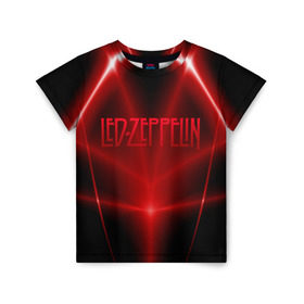 Детская футболка 3D с принтом Led Zeppelin в Тюмени, 100% гипоаллергенный полиэфир | прямой крой, круглый вырез горловины, длина до линии бедер, чуть спущенное плечо, ткань немного тянется | Тематика изображения на принте: 