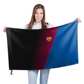 Флаг 3D с принтом FC Barca 2018 Creative uniform в Тюмени, 100% полиэстер | плотность ткани — 95 г/м2, размер — 67 х 109 см. Принт наносится с одной стороны | fc | fc barcelona | fcb | барселона | спорт | спортивные | фк | футбол | футбольный клуб