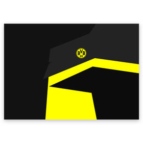 Поздравительная открытка с принтом Borussia 2018 Geometry Sport в Тюмени, 100% бумага | плотность бумаги 280 г/м2, матовая, на обратной стороне линовка и место для марки
 | Тематика изображения на принте: fc |  borussia dortmund | боруссия | спорт | спортивные | фк | футбол | футбольный клуб