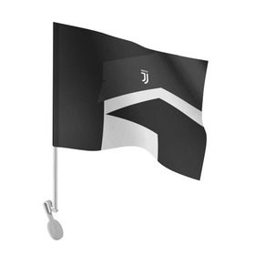 Флаг для автомобиля с принтом Juventus 2018 Geometry Sport в Тюмени, 100% полиэстер | Размер: 30*21 см | Тематика изображения на принте: fc | juventus | спорт | спортивные | фк | футбол | футбольный клуб | ювентус