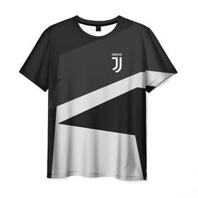 Мужская футболка 3D с принтом Juventus 2018 Geometry Sport в Тюмени, 100% полиэфир | прямой крой, круглый вырез горловины, длина до линии бедер | fc | juventus | спорт | спортивные | фк | футбол | футбольный клуб | ювентус