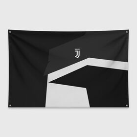 Флаг-баннер с принтом Juventus 2018 Geometry Sport в Тюмени, 100% полиэстер | размер 67 х 109 см, плотность ткани — 95 г/м2; по краям флага есть четыре люверса для крепления | fc | juventus | спорт | спортивные | фк | футбол | футбольный клуб | ювентус