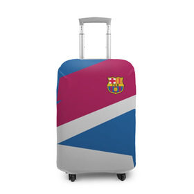 Чехол для чемодана 3D с принтом FC Barca 2018 Geometry Sport в Тюмени, 86% полиэфир, 14% спандекс | двустороннее нанесение принта, прорези для ручек и колес | fc | fc barcelona | fcb | барселона | спорт | спортивные | фк | футбол | футбольный клуб