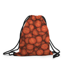 Рюкзак-мешок 3D с принтом Баскетбольные мячи в Тюмени, 100% полиэстер | плотность ткани — 200 г/м2, размер — 35 х 45 см; лямки — толстые шнурки, застежка на шнуровке, без карманов и подкладки | basketball | баскетбол | мяч | мячик | оранжевый | паттерн | спорт | текстура