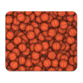 Коврик прямоугольный с принтом Баскетбольные мячи в Тюмени, натуральный каучук | размер 230 х 185 мм; запечатка лицевой стороны | basketball | баскетбол | мяч | мячик | оранжевый | паттерн | спорт | текстура