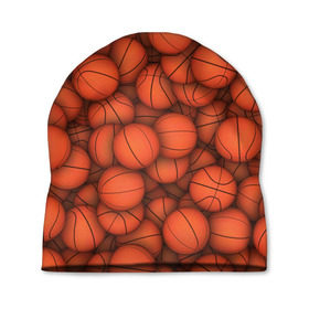 Шапка 3D с принтом Баскетбольные мячи в Тюмени, 100% полиэстер | универсальный размер, печать по всей поверхности изделия | Тематика изображения на принте: basketball | баскетбол | мяч | мячик | оранжевый | паттерн | спорт | текстура