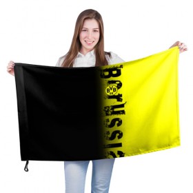 Флаг 3D с принтом FC Borussia 2018 Original в Тюмени, 100% полиэстер | плотность ткани — 95 г/м2, размер — 67 х 109 см. Принт наносится с одной стороны | borussia dortmund | fc | боруссия | спорт | спортивные | фк | футбол | футбольный клуб