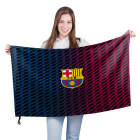 Флаг 3D с принтом FC Barca 2018 Creative uniform в Тюмени, 100% полиэстер | плотность ткани — 95 г/м2, размер — 67 х 109 см. Принт наносится с одной стороны | fc | fc barcelona | fcb | барселона | спорт | спортивные | фк | футбол | футбольный клуб