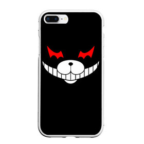 Чехол для iPhone 7Plus/8 Plus матовый с принтом Monokuma Black в Тюмени, Силикон | Область печати: задняя сторона чехла, без боковых панелей | danganronpa | monokuma | данганронпа | монокума