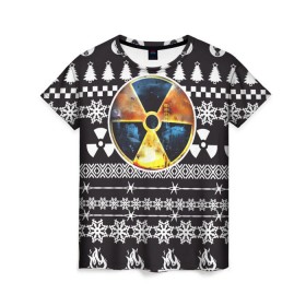 Женская футболка 3D с принтом S.T.A.L.K.E.R Ядерная Зима в Тюмени, 100% полиэфир ( синтетическое хлопкоподобное полотно) | прямой крой, круглый вырез горловины, длина до линии бедер | stalker | зима | новогодние | новый год | радиация | сталкер | чернобыль