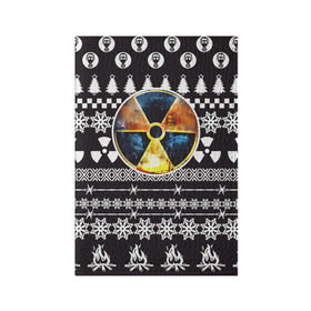 Обложка для паспорта матовая кожа с принтом S.T.A.L.K.E.R Ядерная Зима в Тюмени, натуральная матовая кожа | размер 19,3 х 13,7 см; прозрачные пластиковые крепления | stalker | зима | новогодние | новый год | радиация | сталкер | чернобыль