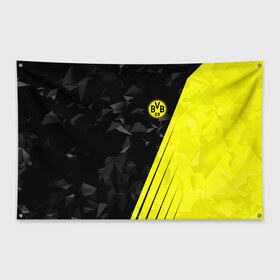 Флаг-баннер с принтом FC Borussia 2018 Abstract в Тюмени, 100% полиэстер | размер 67 х 109 см, плотность ткани — 95 г/м2; по краям флага есть четыре люверса для крепления | borussia | fc | football | football club | sport | боруссия | спорт | спортивные | униформа | фк | футбол | футбольный клуб