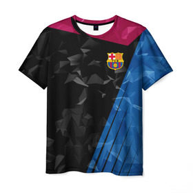 Мужская футболка 3D с принтом FC Barca 2018 Creative uniform в Тюмени, 100% полиэфир | прямой крой, круглый вырез горловины, длина до линии бедер | fc | fc barcelona | fcb | барселона | спорт | спортивные | фк | футбол | футбольный клуб