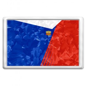 Магнит 45*70 с принтом RUSSIA - Tricolor Collection в Тюмени, Пластик | Размер: 78*52 мм; Размер печати: 70*45 | russia | герб | россия | триколор | флаг