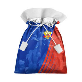 Подарочный 3D мешок с принтом RUSSIA - Tricolor Collection в Тюмени, 100% полиэстер | Размер: 29*39 см | russia | герб | россия | триколор | флаг