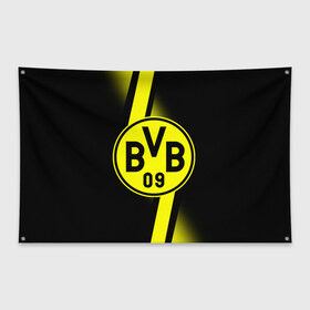 Флаг-баннер с принтом FC Borussia 2018 Storm в Тюмени, 100% полиэстер | размер 67 х 109 см, плотность ткани — 95 г/м2; по краям флага есть четыре люверса для крепления | боруссия | дортмунд