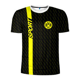 Мужская футболка 3D спортивная с принтом FC Borussia 2018 Sport в Тюмени, 100% полиэстер с улучшенными характеристиками | приталенный силуэт, круглая горловина, широкие плечи, сужается к линии бедра | боруссия | дортмунд