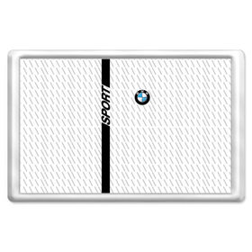 Магнит 45*70 с принтом BMW 2018 White Sport в Тюмени, Пластик | Размер: 78*52 мм; Размер печати: 70*45 | bmw | автомобильные | бмв | машины