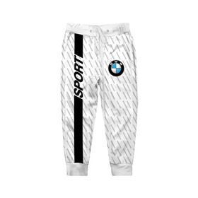 Детские брюки 3D с принтом BMW 2018 White Sport в Тюмени, 100% полиэстер | манжеты по низу, эластичный пояс регулируется шнурком, по бокам два кармана без застежек, внутренняя часть кармана из мелкой сетки | bmw | автомобильные | бмв | машины