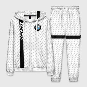 Мужской костюм 3D с принтом BMW 2018 White Sport в Тюмени, 100% полиэстер | Манжеты и пояс оформлены тканевой резинкой, двухслойный капюшон со шнурком для регулировки, карманы спереди | Тематика изображения на принте: bmw | автомобильные | бмв | машины