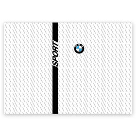 Поздравительная открытка с принтом BMW 2018 White Sport в Тюмени, 100% бумага | плотность бумаги 280 г/м2, матовая, на обратной стороне линовка и место для марки
 | bmw | автомобильные | бмв | машины