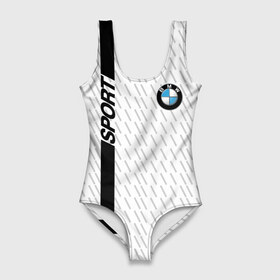 Купальник-боди 3D с принтом BMW 2018 White Sport в Тюмени, 82% полиэстер, 18% эластан | Круглая горловина, круглый вырез на спине | bmw | автомобильные | бмв | машины