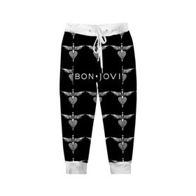 Детские брюки 3D с принтом Bon Jovi в Тюмени, 100% полиэстер | манжеты по низу, эластичный пояс регулируется шнурком, по бокам два кармана без застежек, внутренняя часть кармана из мелкой сетки | Тематика изображения на принте: bon | jovi | бон | джови