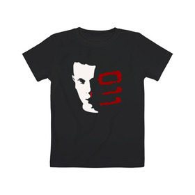Детская футболка хлопок с принтом 011 в Тюмени, 100% хлопок | круглый вырез горловины, полуприлегающий силуэт, длина до линии бедер | Тематика изображения на принте: stranger things | очень странные дела