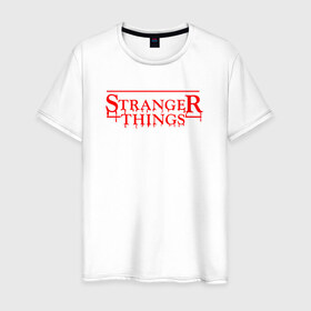 Мужская футболка хлопок с принтом Blood в Тюмени, 100% хлопок | прямой крой, круглый вырез горловины, длина до линии бедер, слегка спущенное плечо. | stranger things | очень странные дела