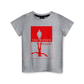 Детская футболка хлопок с принтом The Upside Down в Тюмени, 100% хлопок | круглый вырез горловины, полуприлегающий силуэт, длина до линии бедер | Тематика изображения на принте: stranger things | очень странные дела