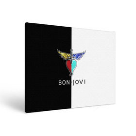 Холст прямоугольный с принтом Bon Jovi в Тюмени, 100% ПВХ |  | bon | jovi | бон | бон джови | джови | рок группа