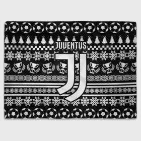 Плед 3D с принтом JUVENTUS / ЮВЕНТУС НОВОГОДНИЙ в Тюмени, 100% полиэстер | закругленные углы, все края обработаны. Ткань не мнется и не растягивается | fc | juventus | спорт | спортивные | фк | футбол | футбольный клуб | ювентус