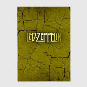 Постер с принтом Led Zeppelin в Тюмени, 100% бумага
 | бумага, плотность 150 мг. Матовая, но за счет высокого коэффициента гладкости имеет небольшой блеск и дает на свету блики, но в отличии от глянцевой бумаги не покрыта лаком | Тематика изображения на принте: led zeppelin | группа | джимми пейдж | джон генри бонэм | джон пол джонс | лед зепелен | лед зеппелин | роберт плант | рок