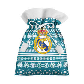 Подарочный 3D мешок с принтом Ronaldo 7 Новогодний в Тюмени, 100% полиэстер | Размер: 29*39 см | Тематика изображения на принте: fc | real madrid | реал мадрид | спорт | спортивные | фк | футбол | футбольный клуб