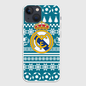 Чехол для iPhone 13 mini с принтом Ronaldo 7 Новогодний в Тюмени,  |  | fc | real madrid | реал мадрид | спорт | спортивные | фк | футбол | футбольный клуб