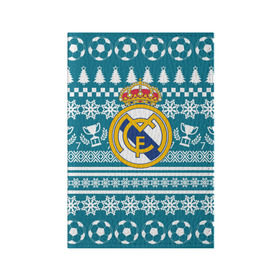 Обложка для паспорта матовая кожа с принтом Ronaldo 7 Новогодний в Тюмени, натуральная матовая кожа | размер 19,3 х 13,7 см; прозрачные пластиковые крепления | Тематика изображения на принте: fc | real madrid | реал мадрид | спорт | спортивные | фк | футбол | футбольный клуб