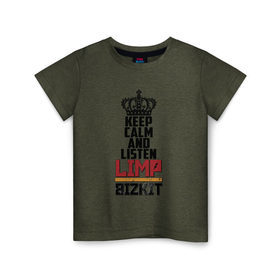 Детская футболка хлопок с принтом Keep calm and listen LB в Тюмени, 100% хлопок | круглый вырез горловины, полуприлегающий силуэт, длина до линии бедер | limp bizkit | джон отто | лимбизкит | лимп бизкит | лимпбизкит | сэм риверс | уэс борланд | фред дёрст