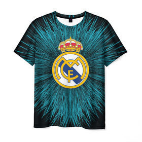 Мужская футболка 3D с принтом Real Madrid 2018 Abstract в Тюмени, 100% полиэфир | прямой крой, круглый вырез горловины, длина до линии бедер | Тематика изображения на принте: fc | real madrid | реал мадрид | спорт | спортивные | фк | футбол | футбольный клуб