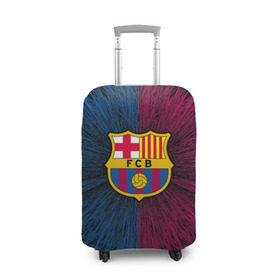 Чехол для чемодана 3D с принтом FC Barca 2018 Creative uniform в Тюмени, 86% полиэфир, 14% спандекс | двустороннее нанесение принта, прорези для ручек и колес | fc | fc barcelona | fcb | барселона | спорт | спортивные | фк | футбол | футбольный клуб