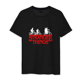 Мужская футболка хлопок с принтом Очень странные дела в Тюмени, 100% хлопок | прямой крой, круглый вырез горловины, длина до линии бедер, слегка спущенное плечо. | stranger things