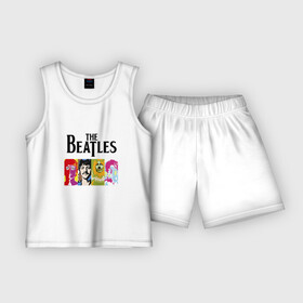 Детская пижама с шортами хлопок с принтом The Beatles в Тюмени,  |  | битлз | джон леннон | джордж харрисон | пол маккартни | ринго старр