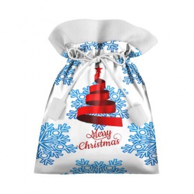 Подарочный 3D мешок с принтом Merry christmas в Тюмени, 100% полиэстер | Размер: 29*39 см | Тематика изображения на принте: 