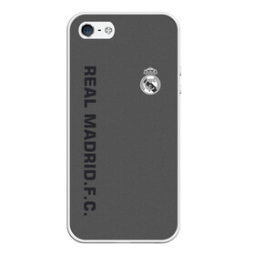 Чехол для iPhone 5/5S матовый с принтом Real Madrid 2018 Vintage в Тюмени, Силикон | Область печати: задняя сторона чехла, без боковых панелей | fc | real madrid | реал мадрид | спорт | спортивные | фк | футбол | футбольный клуб