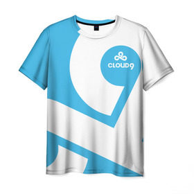 Мужская футболка 3D с принтом cs:go - Cloud 9 (2018 Style) в Тюмени, 100% полиэфир | прямой крой, круглый вырез горловины, длина до линии бедер | Тематика изображения на принте: 0x000000123 | 9 | cloud9 | csgo | клауд | кс го