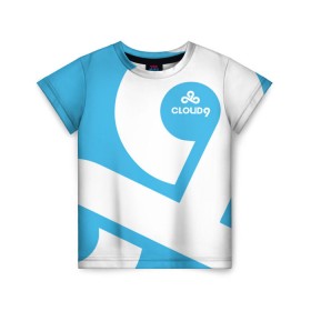 Детская футболка 3D с принтом cs:go - Cloud 9 (2018 Style) в Тюмени, 100% гипоаллергенный полиэфир | прямой крой, круглый вырез горловины, длина до линии бедер, чуть спущенное плечо, ткань немного тянется | 0x000000123 | 9 | cloud9 | csgo | клауд | кс го