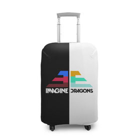 Чехол для чемодана 3D с принтом Imagine Dragons в Тюмени, 86% полиэфир, 14% спандекс | двустороннее нанесение принта, прорези для ручек и колес | dragons | imagine | бэн макки | драгонс | дэн платцман | дэн рейнольдс | имеджин | уэйн сермон